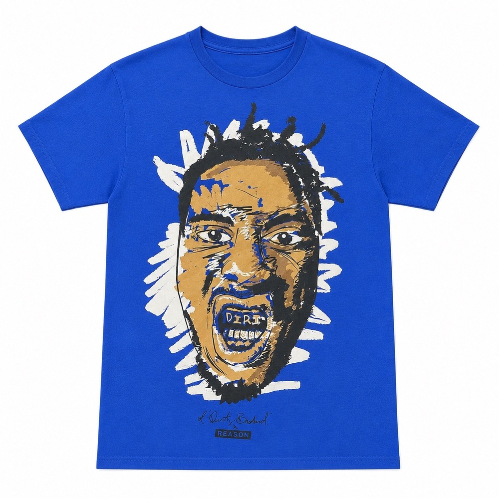 Reason Clothing Ol Dirty Bastard ODB Graphic T-Shirt Blue Mens Small